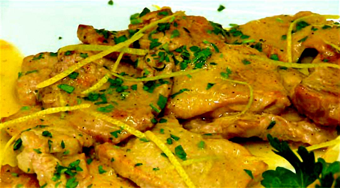 scaloppine di arista di maiale al limone